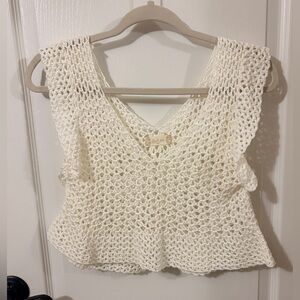 Altar'd State Cream Knit Tank Top